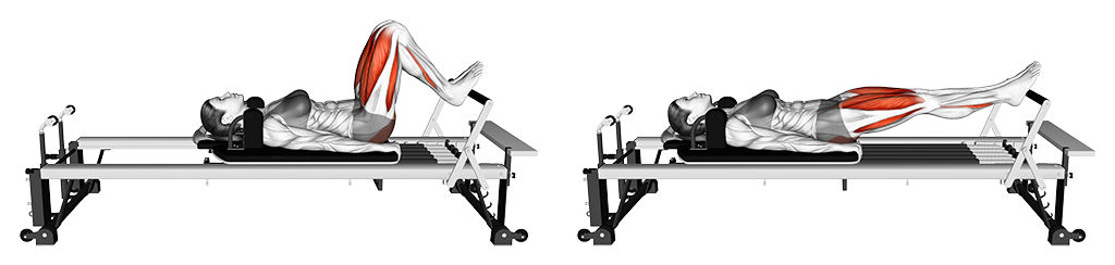 Reformer Footwork on Arches: Quad exercise | Heft